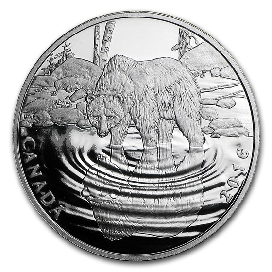 2016 Canada 1/2 oz Proof Silver Reflections $10 Grizzly Bear 2016 Canada 1/2 oz Proof Silver Reflections $10 Grizzly Bear